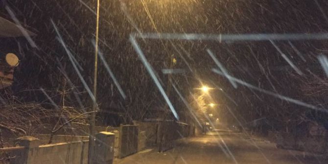 Erzincan’da Kar Yağışı