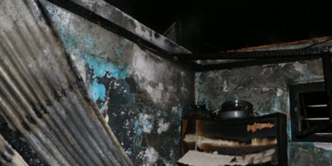 Gece Çıkan Yangında Aile Son Anda Kurtuldu