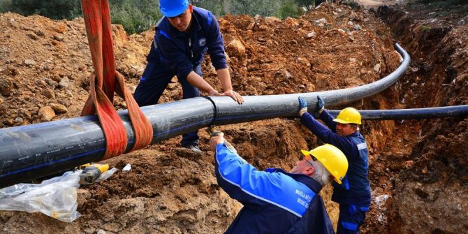 Milas’ta 3 Mahalleye 5 Bin 500 Metrelik İçme Suyu Hattı