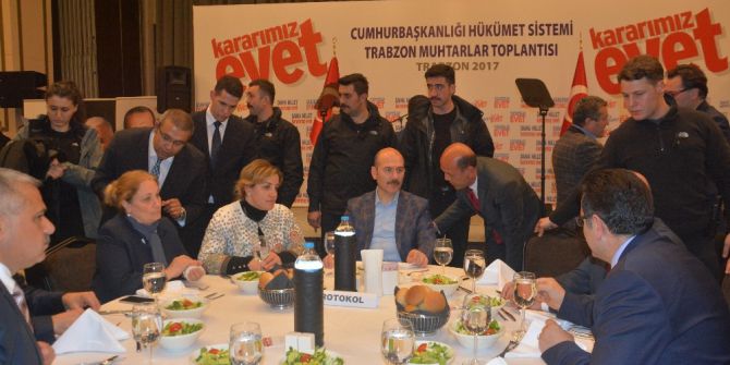 Bakan Soylu Trabzon’da Muhtarlarla Buluştu