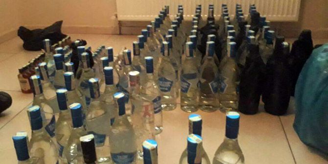 300 Şişe Kaçak İçki Ele Geçirildi