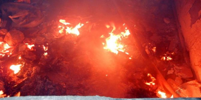 Metruk Evde Korkutan Yangın