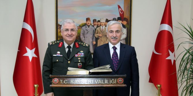 Jandarma Genel Komutanı Orgeneral Yaşar Güler Valiliği Ziyaret Etti