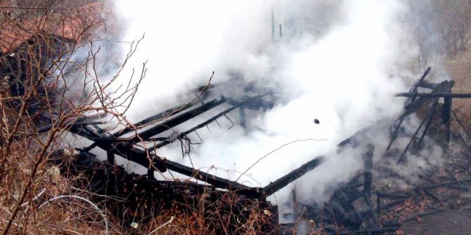 Yangın Çıkan Ev Kül Oldu