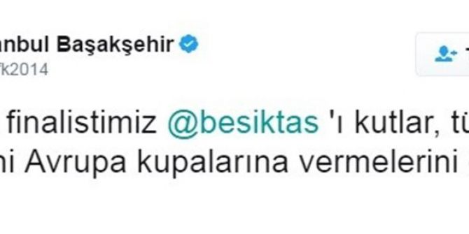 Başakşehir’den Beşiktaş’a Esprili Tebrik