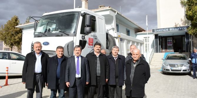 Türkiye Belediyeler Birliği Darende Belediyesine Kamyon Hediye Etti