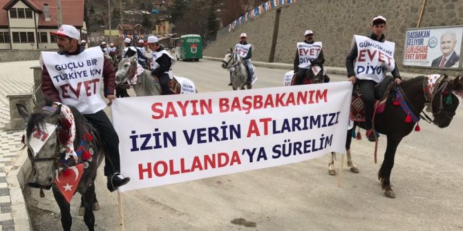 Başbakan Binali Yıldırım’a Gümüşhane’de Atlı Karşılama