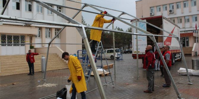 Kızılay Ekipleri Tamamlanan Çalışmaların Ardından Samsat’tan Ayrıldı