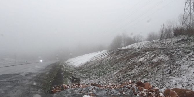 Zonguldak’ta Yüksek Kesimlere Kar Yağdı