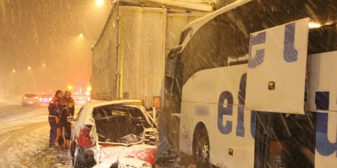 Bolu Dağı’nda Zincirleme Kaza: 1 Yaralı
