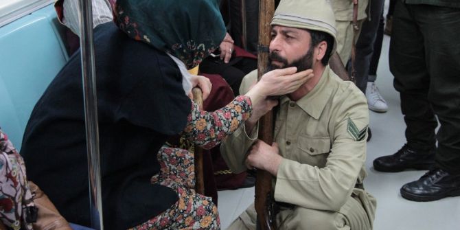 Metroda Çanakkale Ruhu Canlandırıldı