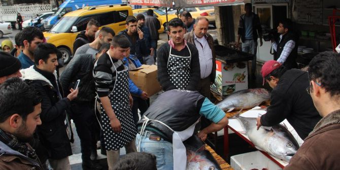 2 Metrelik Balıklar Şanlıurfalıların İlgi Odağı Oldu