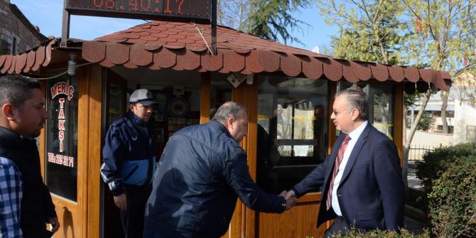 Edirne Valisi Özdemir’den Taksi Esnafına Ziyaret