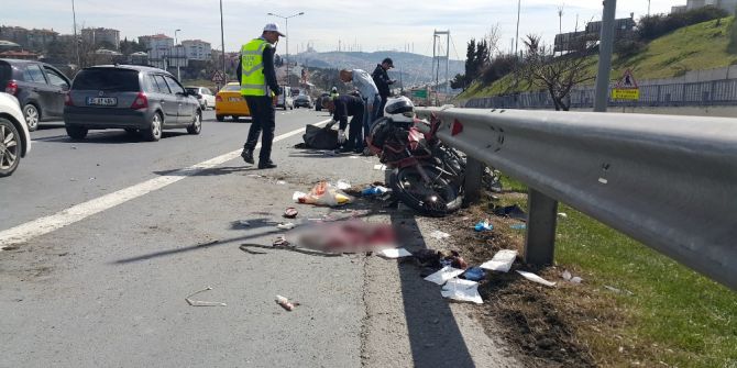 15 Temmuz Şehitler Köprüsü Girişinde Motosiklet Kazası: 1 Yaralı