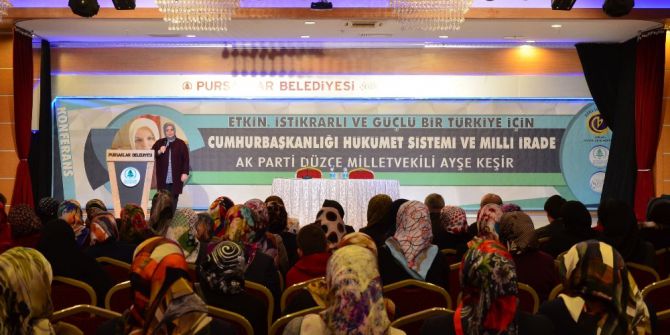 Ak Partili Ayşe Keşir, Cumhurbaşkanlığı Sistemini Anlattı: “Cumhurbaşkanlığı Sistemi Türkiye’yi Güçlendirecek”