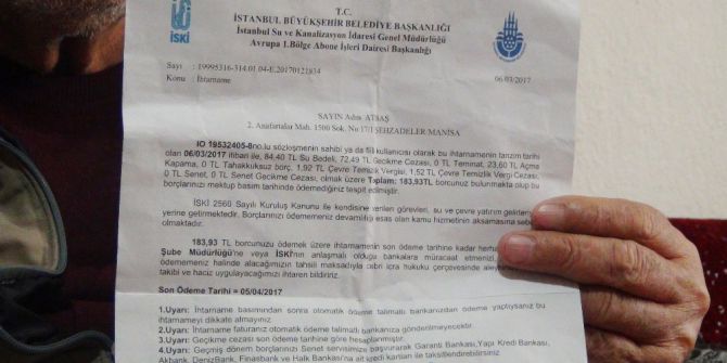 İstanbul’un Yolunu Bilmeyen Adama İski’den Su Faturası
