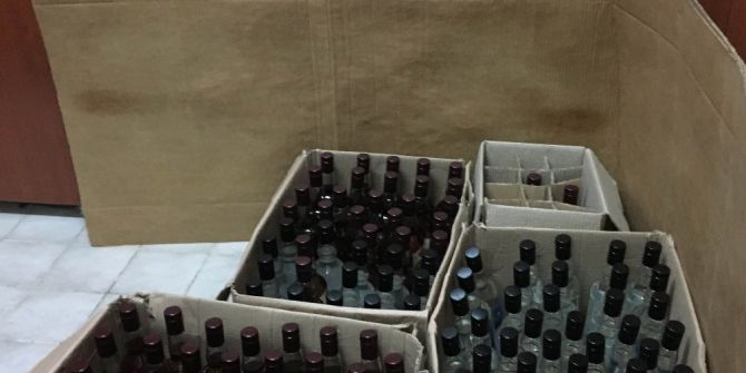 Gönen’de 150 Şişe Kaçak İçki Ele Geçirildi