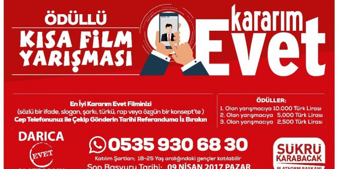 Darıca’da ‘Kararım Evet’ İsimli Kısa Film Yarışması’na Yoğun İlgi