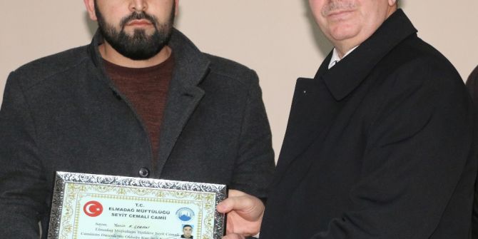 Elmadağ’da Kur’an Kursu Öğrencileri Sertifikalarını Aldı