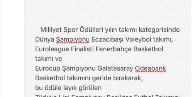 Ergin Ataman’dan Ödül Eleştirisi