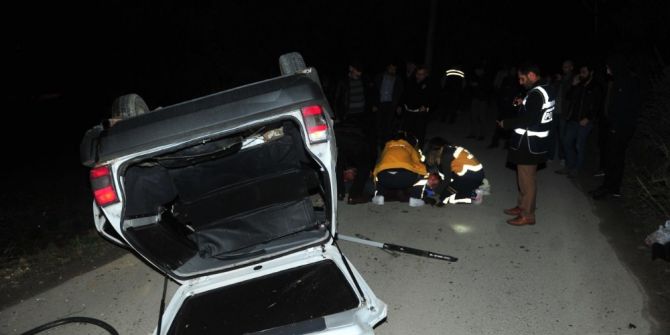 Polisten Kaçarken Takla Attılar