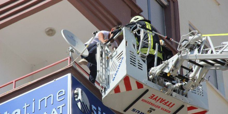 Konya’da İş Yerinde Yangın Paniği