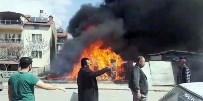 Tavşanlı’da Korkutan Yangın