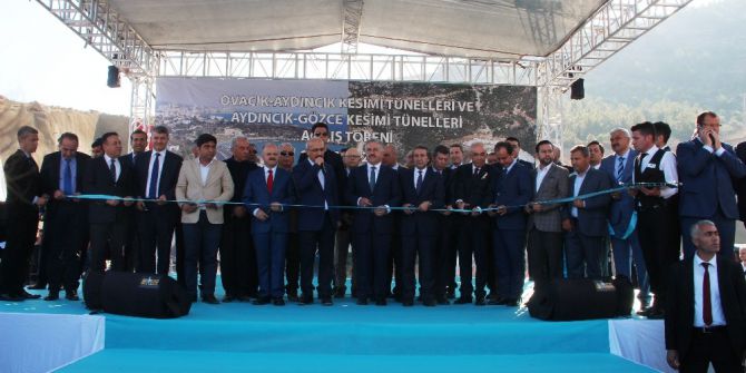 Bakanlar Arslan Ve Elvan, Büyükeceli’de Tünel Açılışı Yaptı