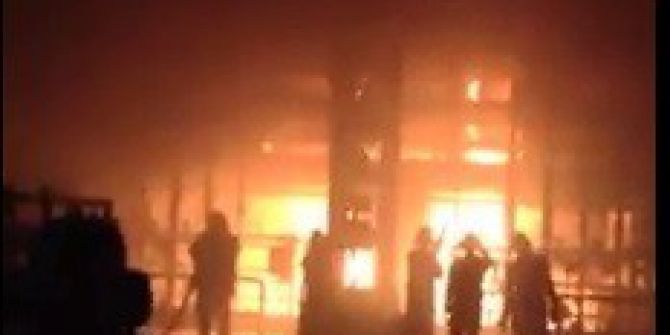 Cam Fabrikasında Büyük Yangın