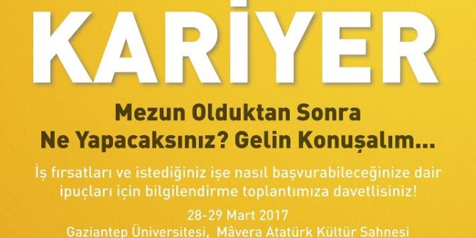 Ab Destekli Kariyer Rehberliği Toplantıları Gaziantep’te Yapılacak