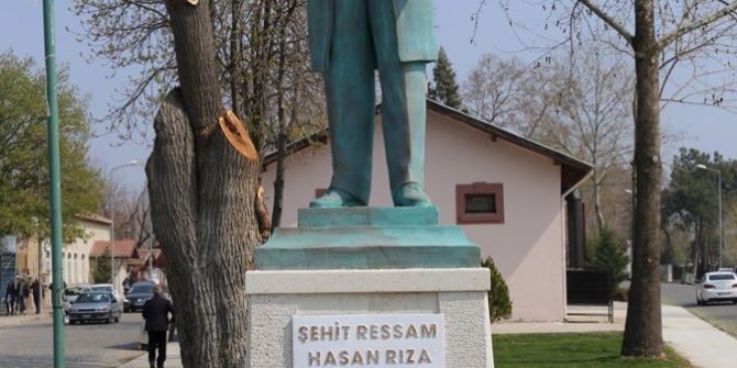 Şehit Ressam Hasan Rıza’nın Heykeli Açıldı