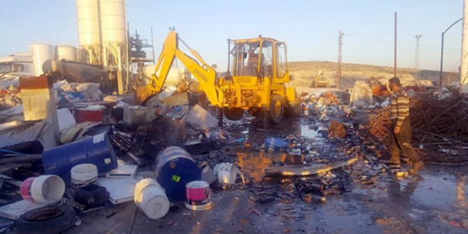 Besni’de Hurdalıkta Patlama