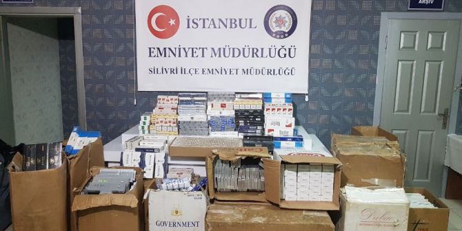 Silivri’de Bir Evde 32 Bin Paket Kaçak Sigara Ele Geçirildi