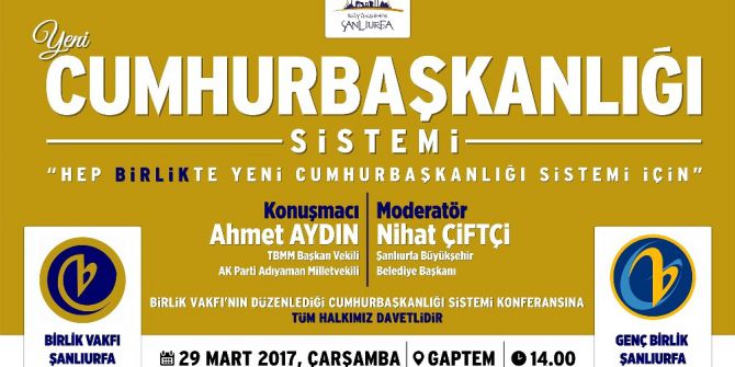 Tbmm Başkan Vekili Ahmet Aydın, Cumhurbaşkanlığı Hükumet Sistemini Anlatacak