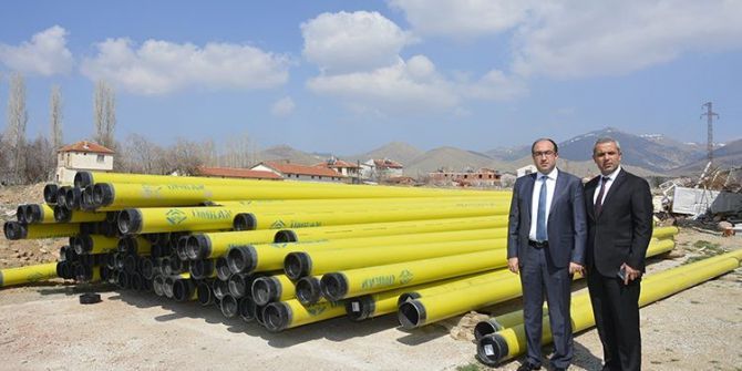 Sandıklı’ya Gelecek Olan Doğalgazın Alt Yapısında Kullanılacak Boruların İlk Partisi Geldi