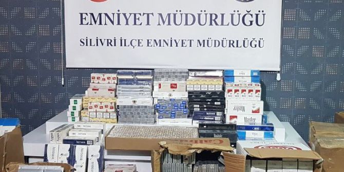 Silivri’de Kaçak Sigara Operasyonu Kamerada