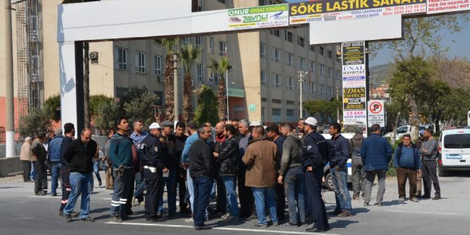 Söke Sanayi Esnafının Kavşak Eylemi