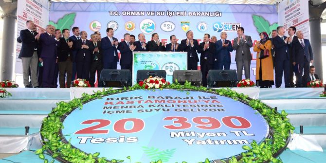 Bakan Eroğlu, 390 Milyon Lira Değerindeki 20 Tesisin Temelini Attı