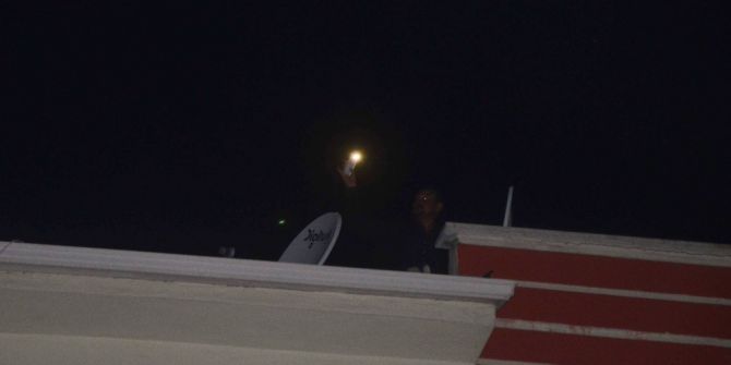 Polis Tacizci Şahsı Saklandığı Çatıda Yakaladı