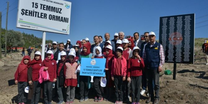 Erdemli’de 15 Temmuz Şehitleri Anısına Hatıra Ormanı