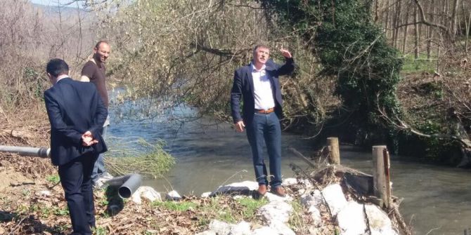 Vezirhan’da Atıksu Arıtma Tesisinin Elektrik Hattı Çekildi