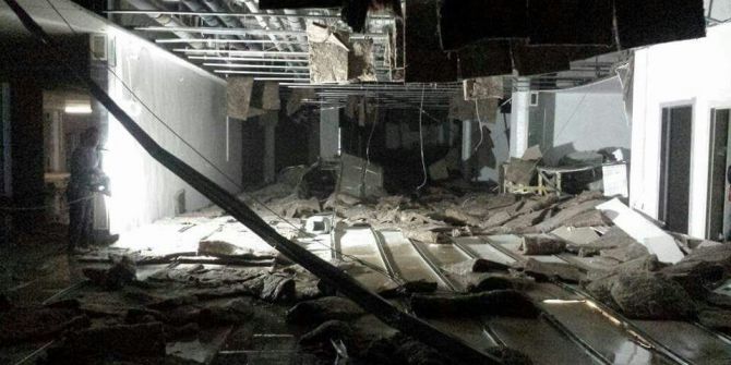 Hastane İnşaatında Asma Tavan Çöktü