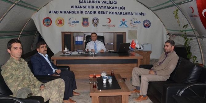 Kaymakam Çimşit Viranşehir Çadırkenti Ziyaret Etti