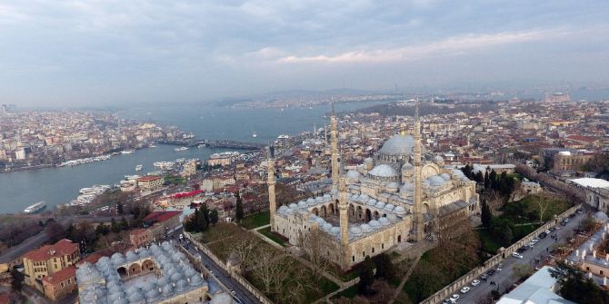 Restore Edilen Süleymaniye Medreseleri Havadan Görüntülendi
