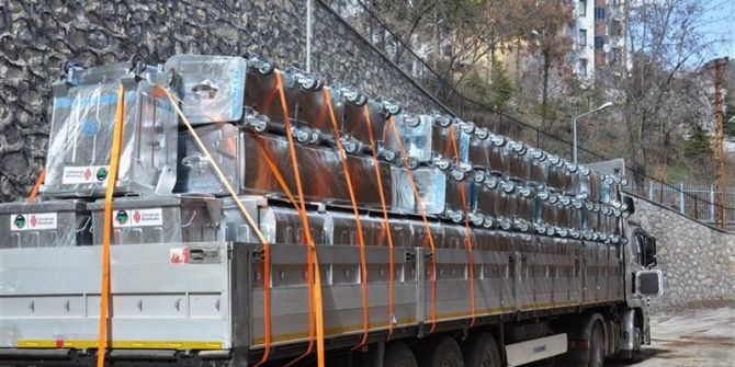 Tunceli’ye 125 Adet Çöp Konteyneri Hibe Edildi