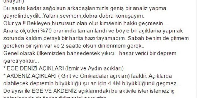 Manisa’daki Depremi Önceden Tahmin Ettiğini İddia Etti