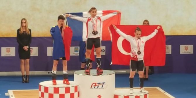 Şaziye Erdoğan, Halterde Avrupa Üçüncüsü Oldu