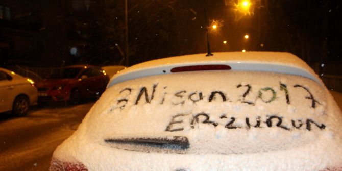 Erzurum’a Nisan Karı
