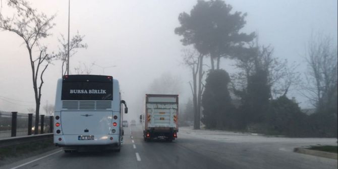 Bursa’da Yoğun Sis Etkili Oluyor