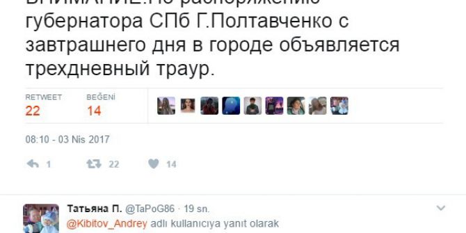 St. Petersburg’taki Patlamanın ’Terör Saldırısı’ Olduğu Açıklandı